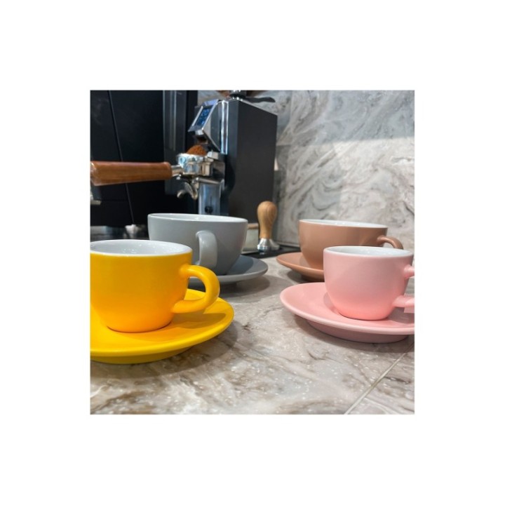 Club House Tulipano Cappuccino med underfat matt rosa 26 cl 6 st