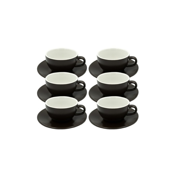 Club House Tulipano Cappuccino med underkopp matt brun 26 cl 6 st