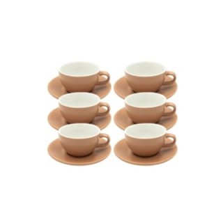 Club House Tulipano Cappuccino med underfat matt beige 26 cl 6 st