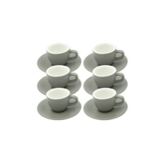 Club House Tulipano Espresso med underkopp matt grå 7 cl 6 st