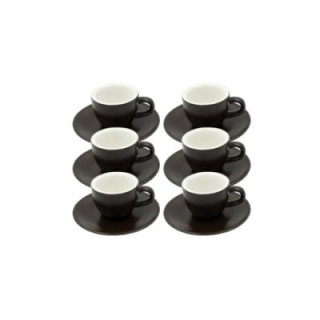 Club House Tulipano Espresso med underkopp matt brun 7 cl 6 st