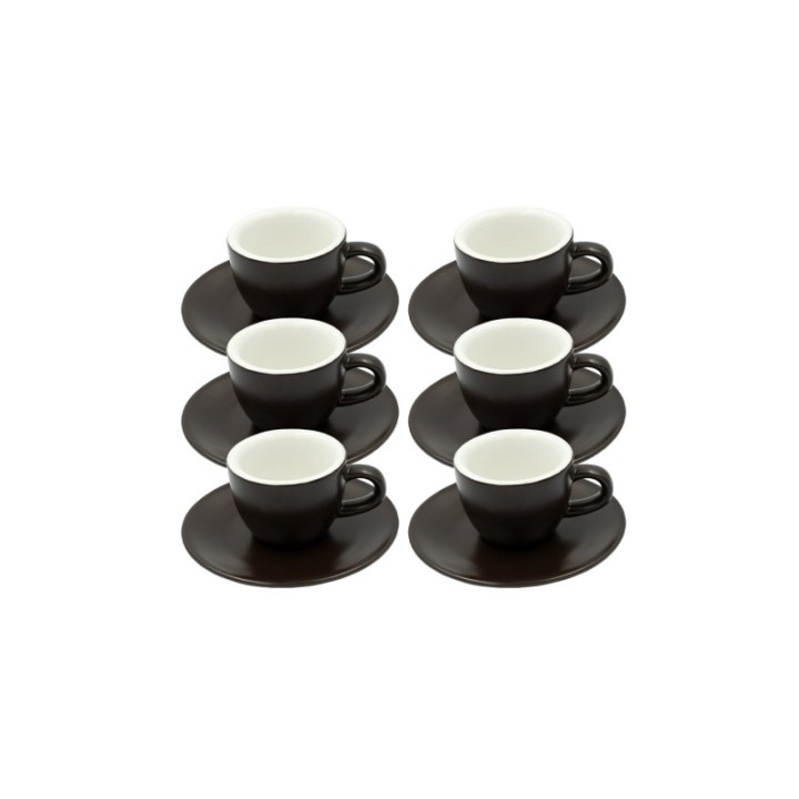 Club House Tulipano Espresso med underkopp matt brun 7 cl 6 st