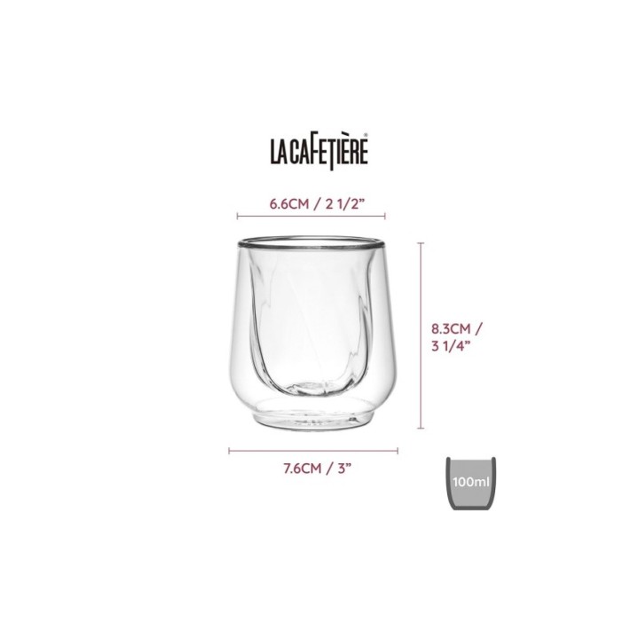 La Cafetière Dubbelväggat cortadoglas 13,5 cl 6 st