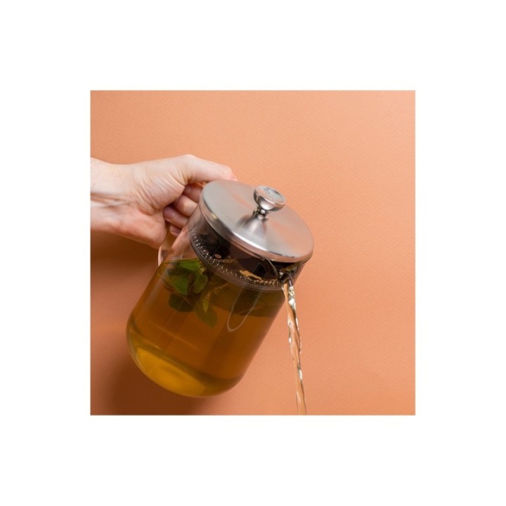 La Cafetière 4 koppar tebryggare stål/glas