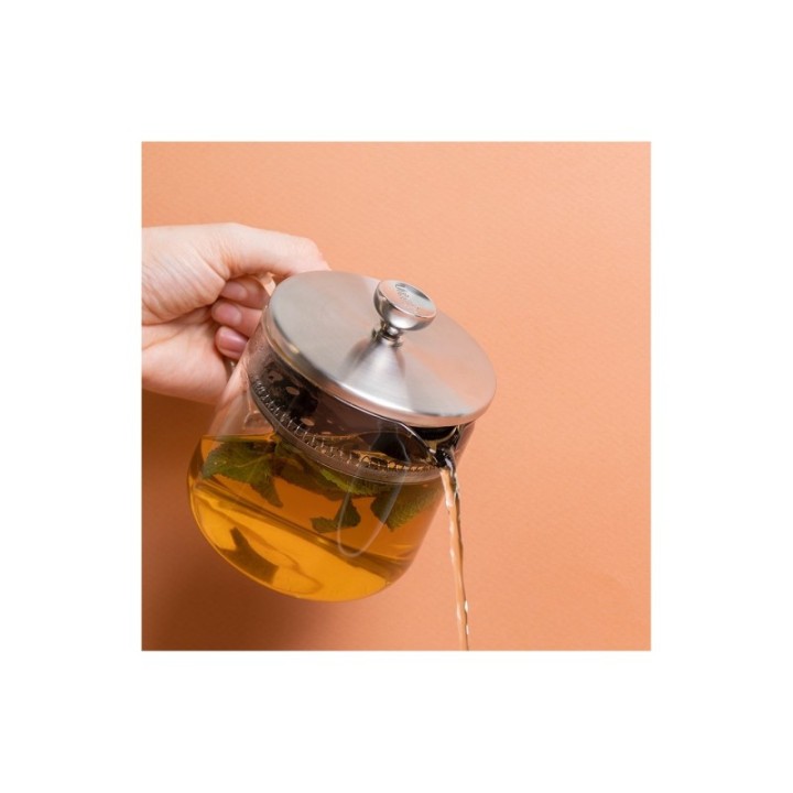 La Cafetière 2-kopps tebryggare stål/glas