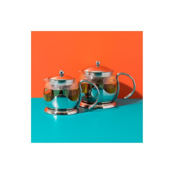 La Cafetière Izmir 2-kopps tebryggare i stål