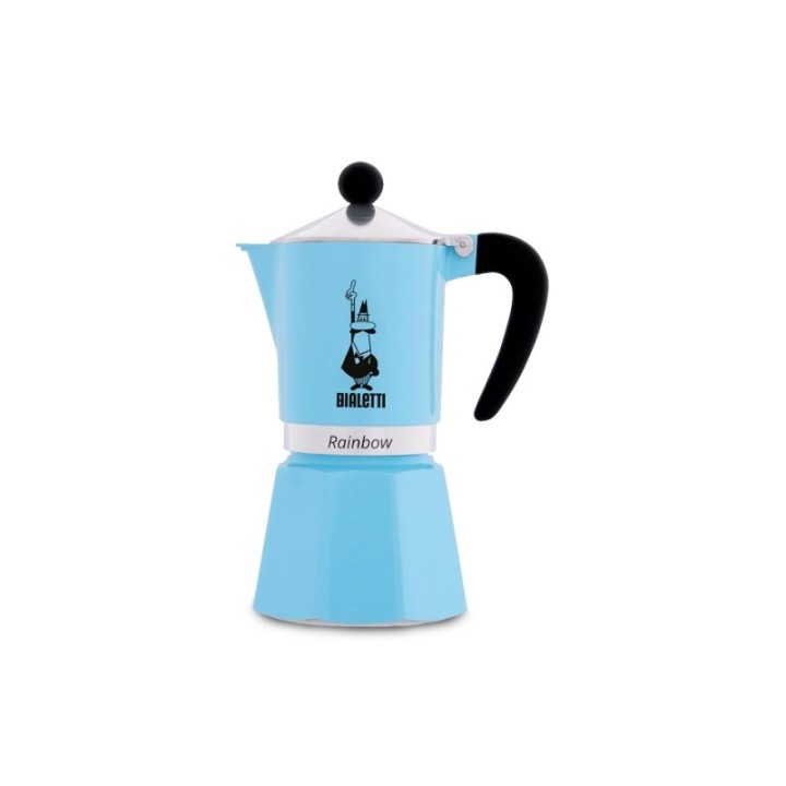 Bialetti Primavera Rainbow 6 koppar Espressokanna Ljusblå