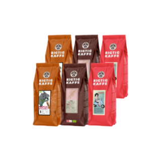 Rigtig Kaffe Mixpaket 2,6 kg Hela kaffebönor