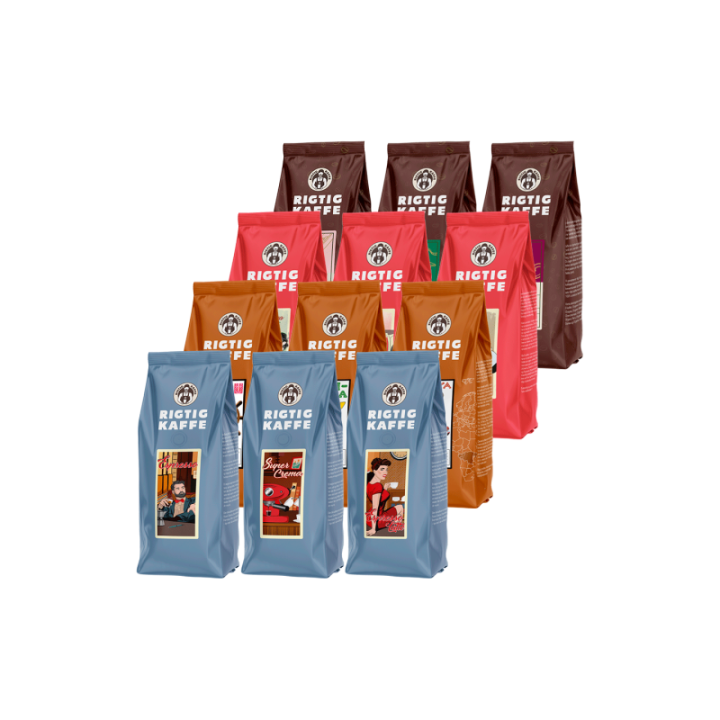 Rigtig Kaffe Mixpaket 5,4kg Hela kaffebönor