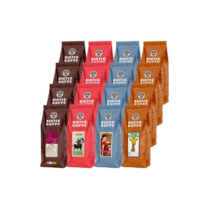 Rigtig Kaffe Mixpaket 7,2 kg hela kaffebönor
