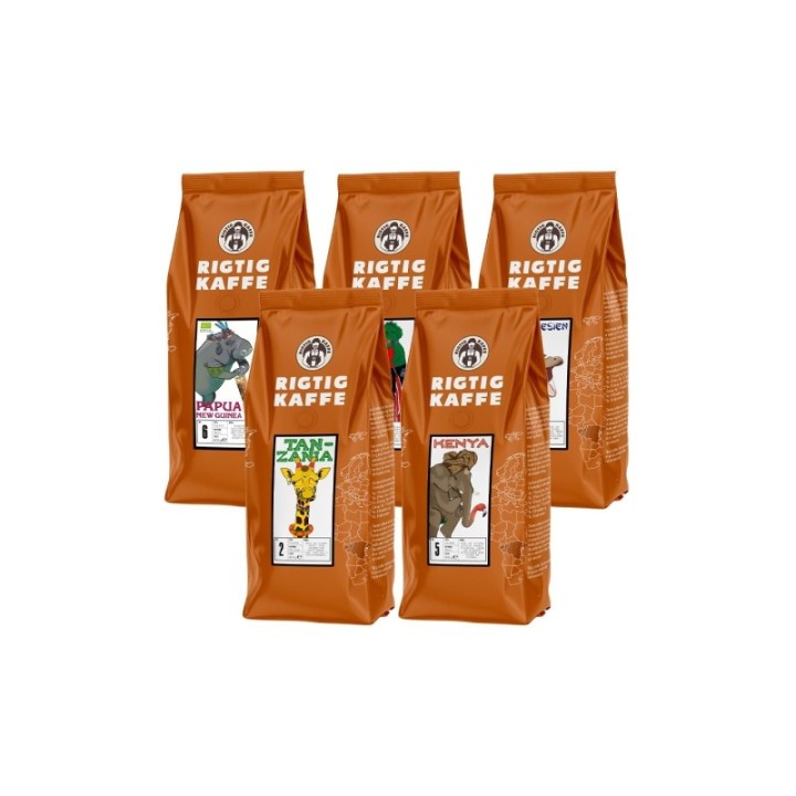 Rigtig Kaffe Mixpaket 2kg Hela kaffebönor