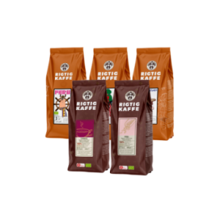 Rigtig Kaffe Mixpaket 2kg Hela kaffebönor