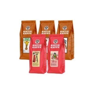 Rigtig Kaffe Mixpaket 2,2 kg Hela kaffebönor