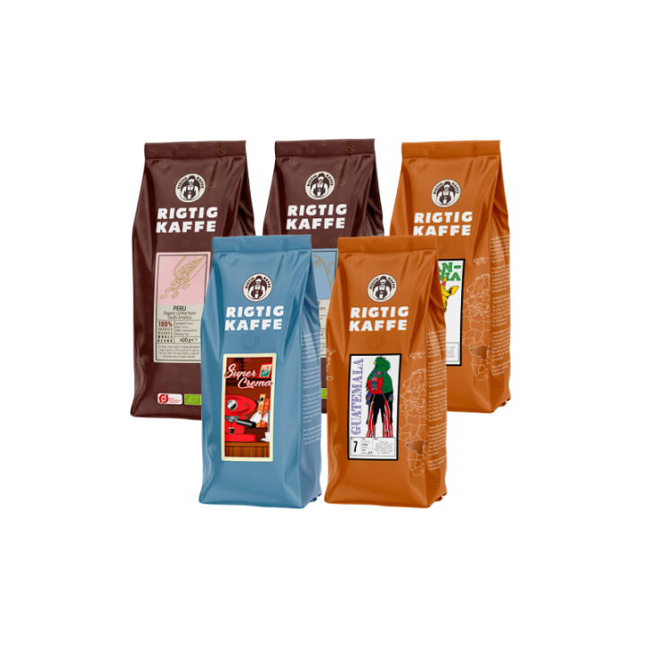 Rigtig Kaffe Mixpaket 2,1kg Hela kaffebönor