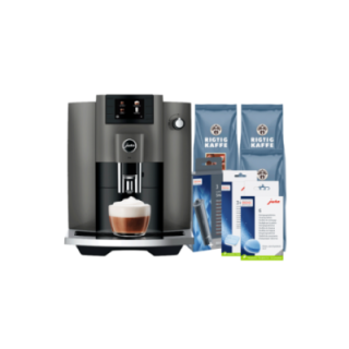 Jura E6 (EC) Dark Inox Espressomaskin Inkl. Skötsel & 3 kg Kaffe