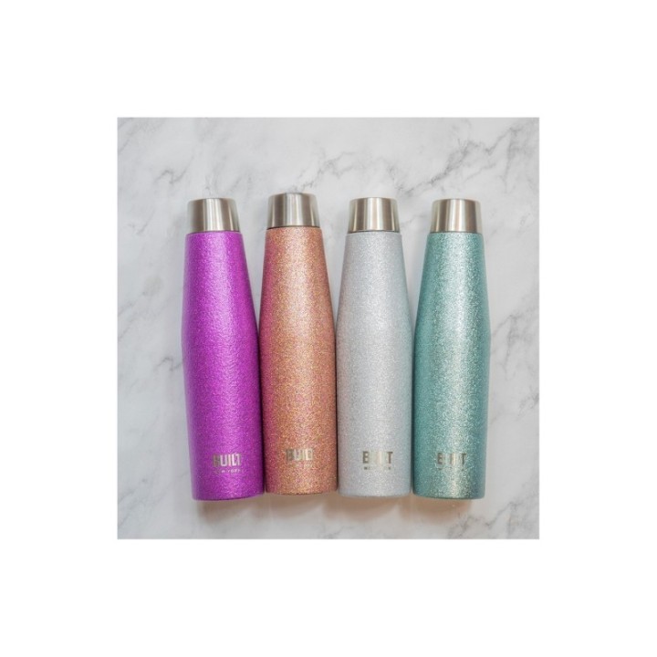 BUILT Apex termoflaska 0,54 L blått glitter