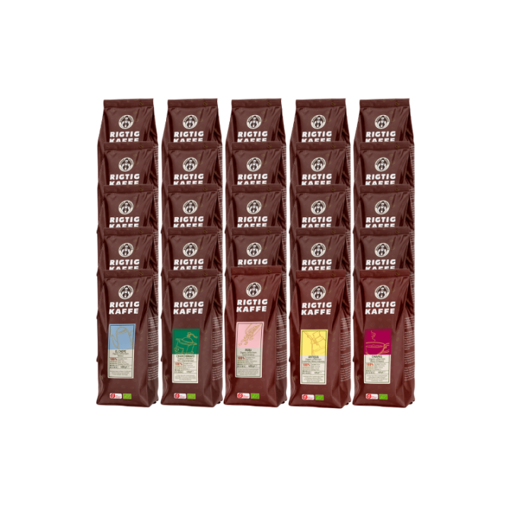 Rigtig Kaffe Mixpaket 10kg Hela kaffebönor