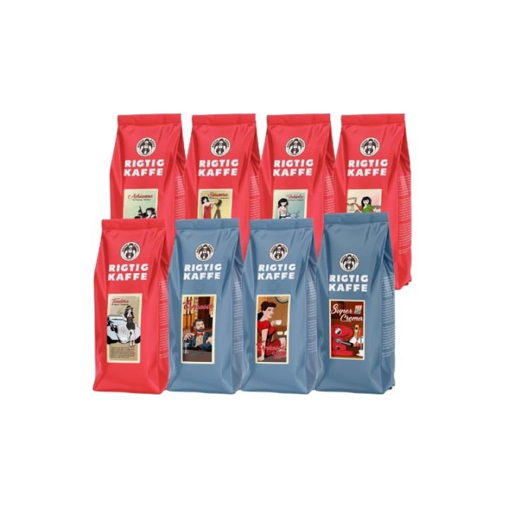 Rigtig Kaffe Mixpaket 24kg Hela kaffebönor