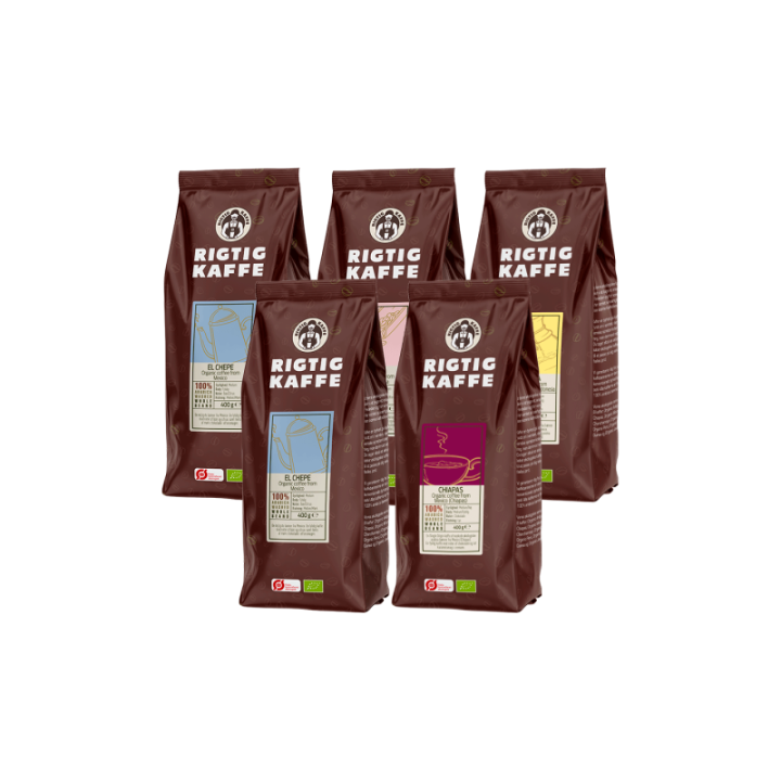 Rigtig Kaffe Mixpaket 2kg Hela kaffebönor