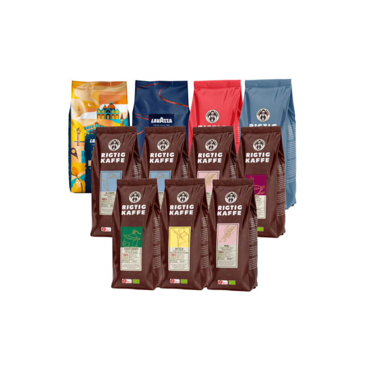 Rigtig Kaffe & Lavazza Mixpaket 6,2 kg Hela kaffebönor