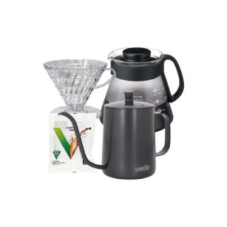 Hario Filterbryggningsset inkl. gooseneck-kanna, dripper för 2 koppar, V60-server & filter