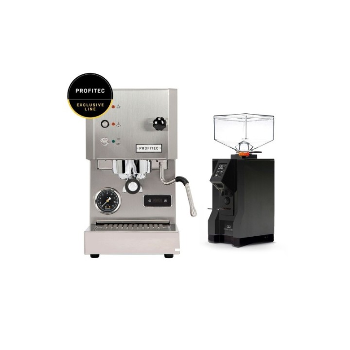 Profitec GO Brushed -Exclusive Line inkl. Eureka Mignon Perfetto-kvarn