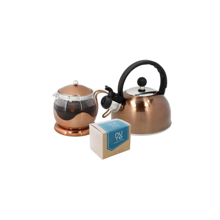 La Cafetière 2-kopps tebryggare inkl. vattenkokare & NUTE Earl Grey tepåsar
