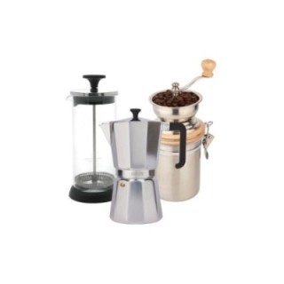 La Cafetière 6 koppar espressokanna inkl. kaffekvarn & mjölkskummare