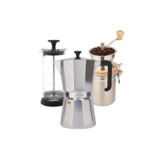 La Cafetière 12 koppar espressokanna inkl. kaffekvarn & mjölkskummare