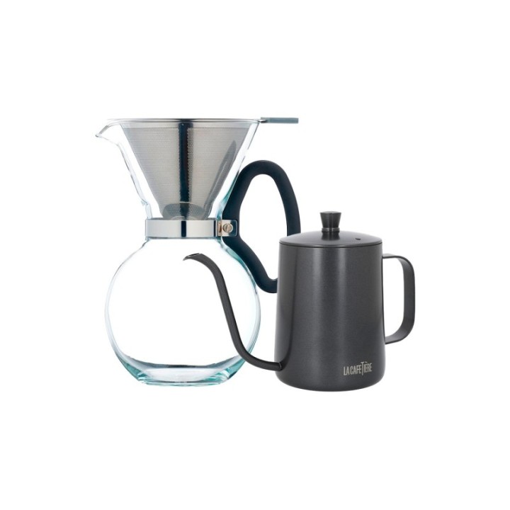 La Cafetière Pour Over 8 koppar och La Cafetière Gooseneck-kanna 0,6 L