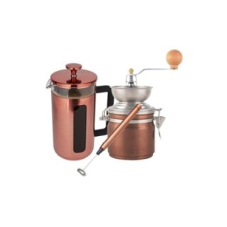 La Cafetière Pisa 3 koppar stempelkanna Inkl.Kaffem kvarn och mjölkskummare