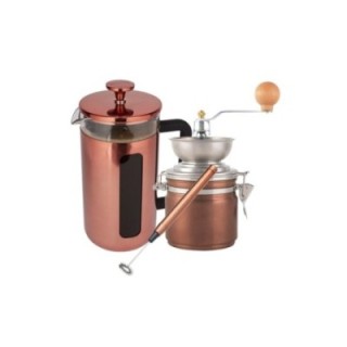 La Cafetière Pisa 8 koppar stempelkanna Inkl.Kaffemølle & Mjölkskummare