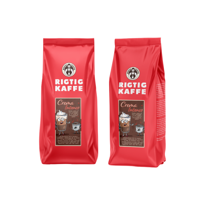 Rigtig Kaffe Crema Intenso 1000g Hela kaffebönor