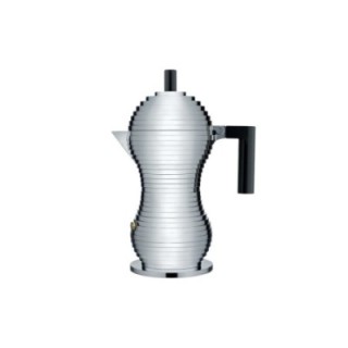 Alessi Pulcina Induktion 6 koppar espressokanna svart