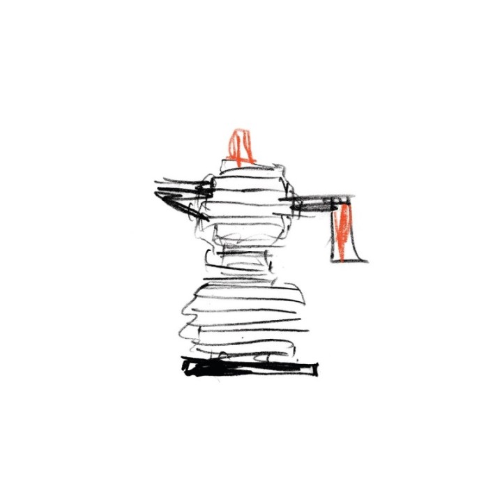 Alessi Pulcina Induktion 6 koppar espressokanna svart