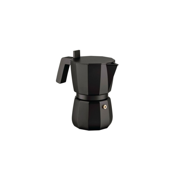 Alessi Moka 6 koppar espressokanna svart