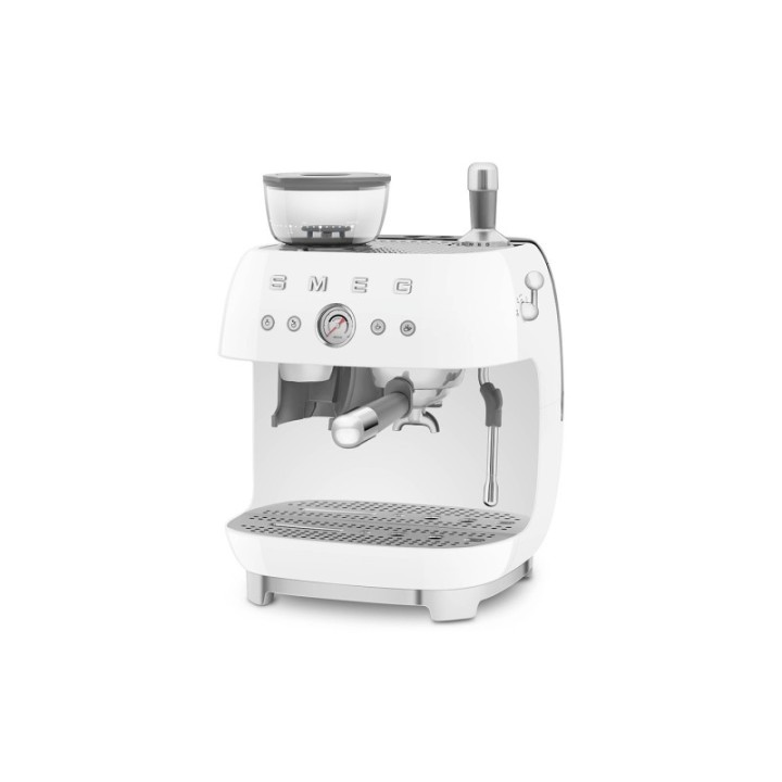 Smeg EGF03WHEU Manuell espressomaskin inkl. mjölkkanna & 1,5 kg Rigtig Kaffe