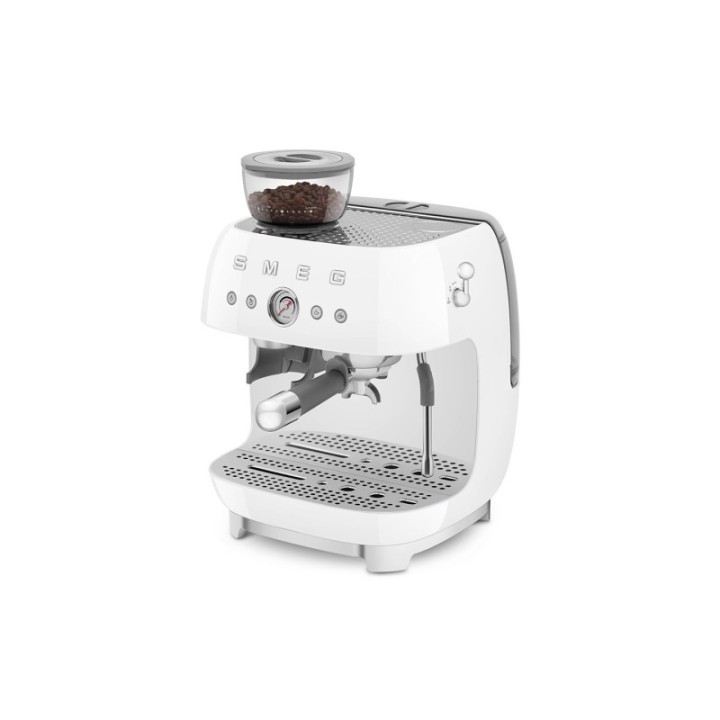 Smeg EGF03WHEU Manuell espressomaskin inkl. mjölkkanna & 1,5 kg Rigtig Kaffe