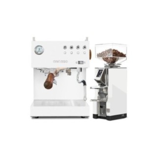 Ascaso Steel Duo PID White espressomaskin inkl. Eureka Mignon kvarn
