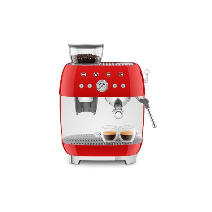 Smeg EGF03RDEU Manuell espressomaskin Inkl. Mjölkkanna & 1,5kg Rigtig Kaffe