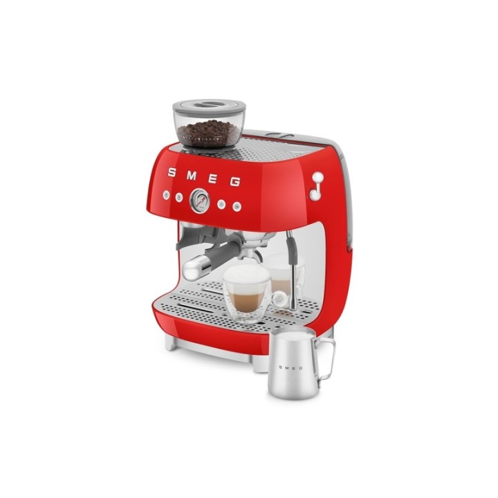 Smeg EGF03RDEU Manuell espressomaskin Inkl. Mjölkkanna & 1,5kg Rigtig Kaffe