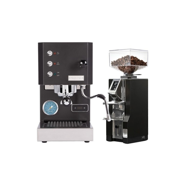 Profitec GO svart espressomaskin modell 2025 inkl. Eureka Mignon Libra kvarn