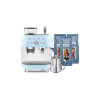 Smeg EGF03PBEU Manuell espressomaskin Inkl. Mjölkkanna & 1,5 kg Rigtig Kaffe