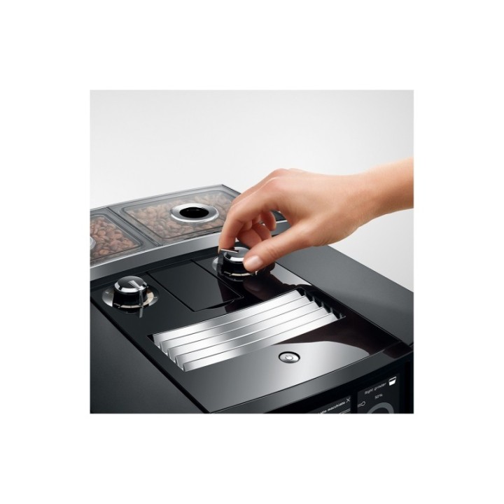 Jura J8 Twin (EA) Diamond Black Espressomaskin Inkl. mjölkbehållare, skötsel & Rigtig Kaffe