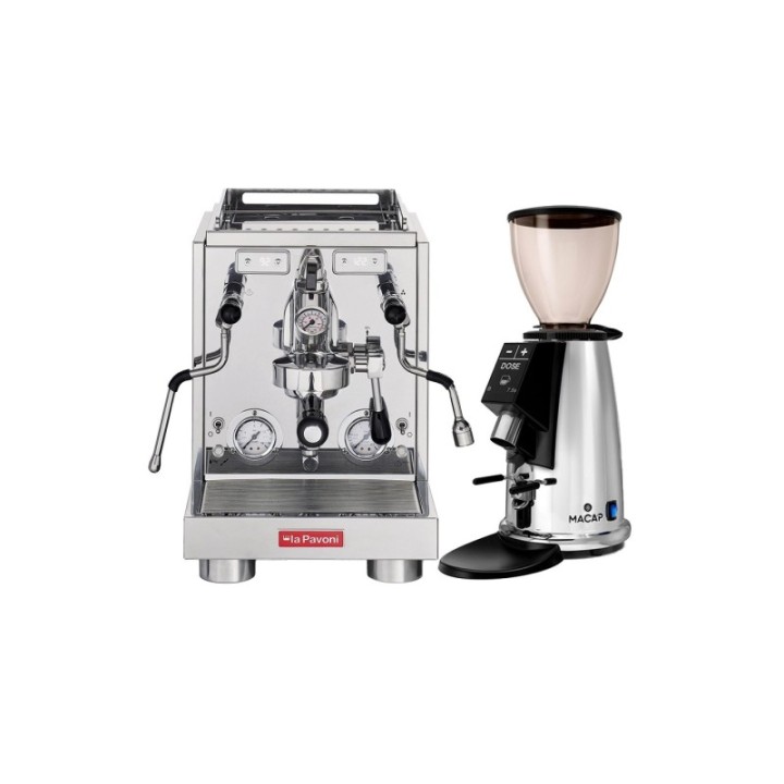 La Pavoni New Botticelli Specialty LPSBSS03NO inkl. Macap M2E kvarn