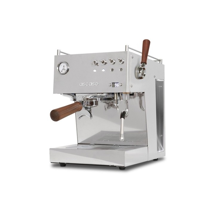 Ascaso Steel Duo Plus Polerat stål espressomaskin inkl. Eureka espressokvarn & baristapaket