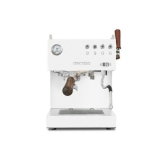 Ascaso Steel Duo Plus White Espressomaskin inkl. Eureka Mignon Libra Krom/Vit Espressokvarn & Cappuccinokoppar