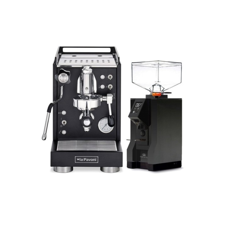 La Pavoni Mini Cellini LPSMCB01EU inkl. Mignon Perfetto espressokvarn