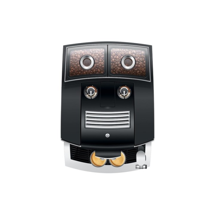 Jura J8 Twin (EA) Diamond Black espressomaskin Inkl. Startpaket DK-språk, Inkl. mjölkbehållare, 3kg Rigtig Kaffe & skötsel
