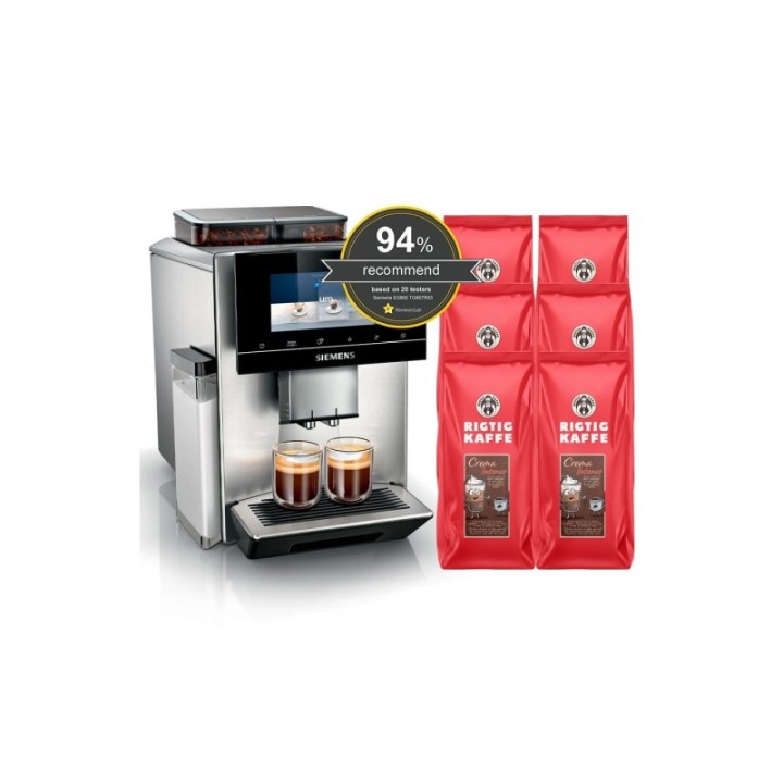 Siemens TQ907R03 EQ900 s700 inkl. 6 kg Rigtig Kaffe Crema Intenso
